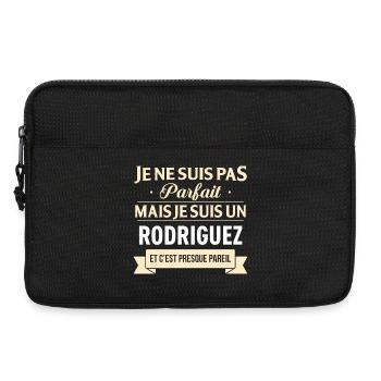 Je Ne Suis Pas Parfait Mais Je Suis Un Rodrigue... - Sacoche pour ordinateur portable 13 pouces - noir - Devant