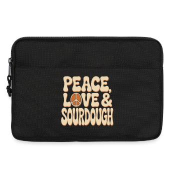 Peace Love Sourdough - Laptop bag 13" - black - Front