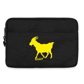 Ziege GOAT gelb - Laptoptasche 13" - Schwarz - Vorne