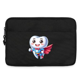 Dentist Superhero Tooth Teeth Hero Brushing Teeth - Laptop bag 13" - black - Front