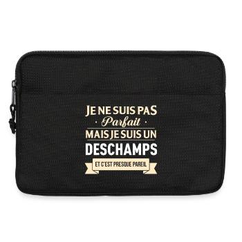 Je Ne Suis Pas Parfait Mais Je Suis Un Deschamp... - Sacoche pour ordinateur portable 13 pouces - noir - Devant