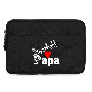 Papa super-héros de la fête des pères - Sacoche pour ordinateur portable 13 pouces - noir - Devant