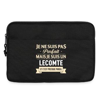Je Ne Suis Pas Parfait Mais Je Suis Un Lecomte ... - Sacoche pour ordinateur portable 13 pouces - noir - Devant