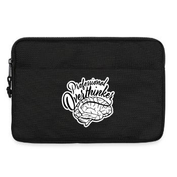 Professional Overthinker Lustig Grübeln Angst Logo - Laptoptasche 13" - Schwarz - Vorne