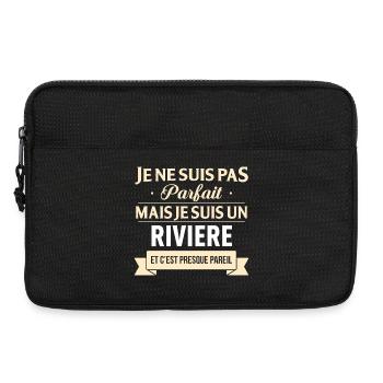 Je Ne Suis Pas Parfait Mais Je Suis Un Riviere ... - Sacoche pour ordinateur portable 13 pouces - noir - Devant