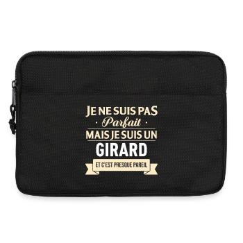 Je Ne Suis Pas Parfait Mais Je Suis Un Girard E... - Sacoche pour ordinateur portable 13 pouces - noir - Devant