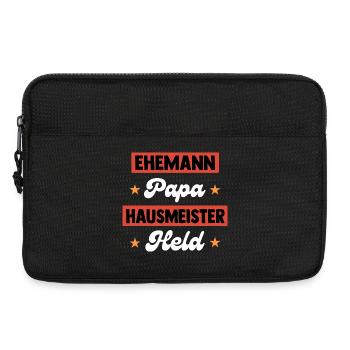 Grillmeister Papa Vater Held BBQ Männer - Laptoptasche 13" - Schwarz - Vorne