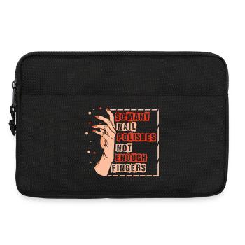 Nageldesigner Nageldesignerin Kosmetik Nagelstudio - Laptoptasche 13" - Schwarz - Vorne