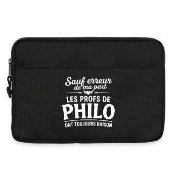 Philo Profs Toujours Raisons - Sacoche pour ordinateur portable 13 pouces - noir - Devant