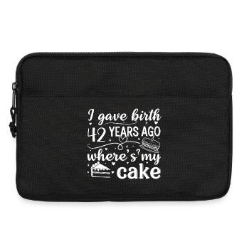 42 Jahre Geburtstagskuchenwitz Geschenk Mutter - Laptoptasche 13" - Schwarz - Vorne
