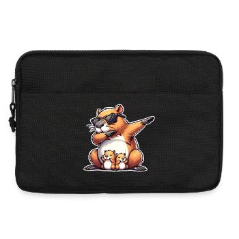 Capybara Papa - Laptoptasche 13" - Schwarz - Vorne