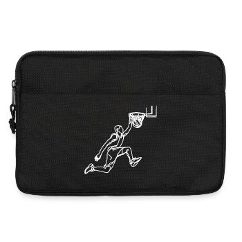 Basketball Coach Drawing - Laptop bag 13" - black - Front