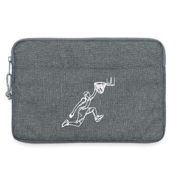 Dessin des entraîneurs de basket-ball - Sacoche pour ordinateur portable 13 pouces - gris chiné - Devant