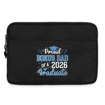 Proud Bonus Dad 2026 Abschlussklasse - Laptoptasche 13" - Schwarz - Vorne
