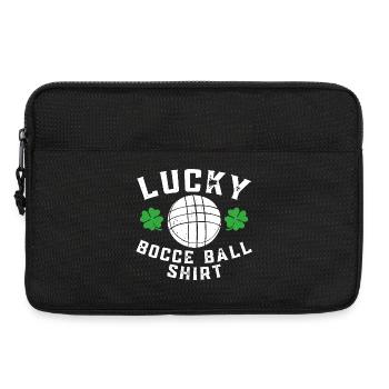 Lucky Bocce Ball Shirt - Laptop bag 13" - black - Front