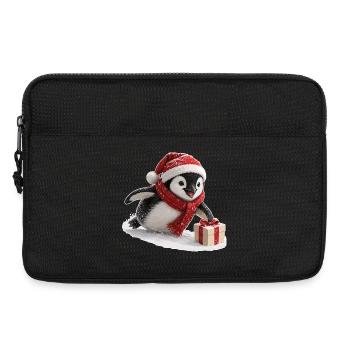 Christmas Penguin - Laptop bag 13" - black - Front