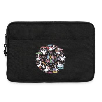 You Are Loved Ducks Circle - Laptop bag 13" - black - Front