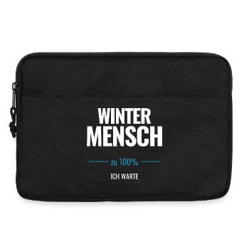 Winter Mensch zu 100% Ich warte - Laptoptasche 13" - Schwarz - Vorne