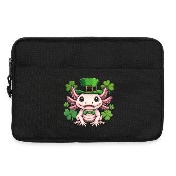 Axolotl im Leprechaun-Hut - Laptoptasche 13" - Schwarz - Vorne