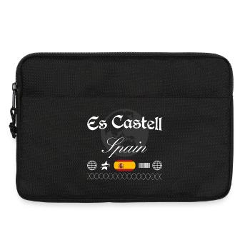 Es Castell Spanien Streetwear Reise Souvenir - Laptoptasche 13" - Schwarz - Vorne