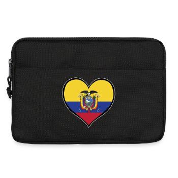 Ecuador Heart Flag - Laptop bag 13" - black - Front