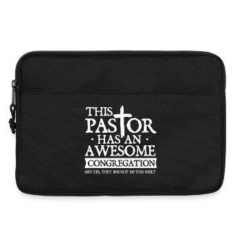 Pastor Awesome Gemeindehumor - Laptoptasche 13" - Schwarz - Vorne