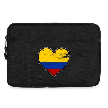 Colombia heart flag used - Laptop bag 13" - black - Front