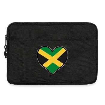 Jamaika_Herzflagge - Sacoche pour ordinateur portable 13 pouces - noir - Devant