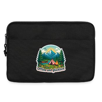 Offline glücklich - Laptoptasche 13" - Schwarz - Vorne