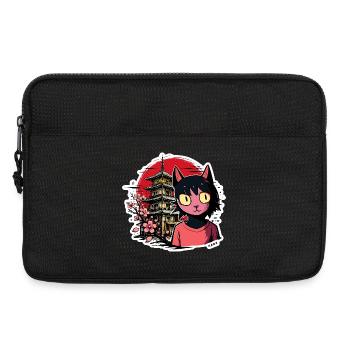 Cherry Kat und Pagodetraum - Laptoptasche 13" - Schwarz - Vorne