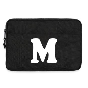Impression en grand style M | Lettre M | M Logo - Sacoche pour ordinateur portable 13 pouces - noir - Devant
