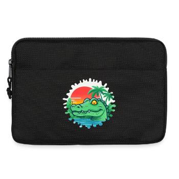 Sunset Alligator Beach - Laptop bag 13" - black - Front