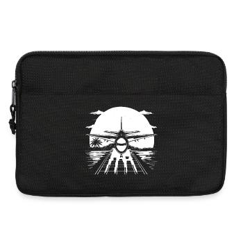 Dessin d’avion - Sacoche pour ordinateur portable 13 pouces - noir - Devant