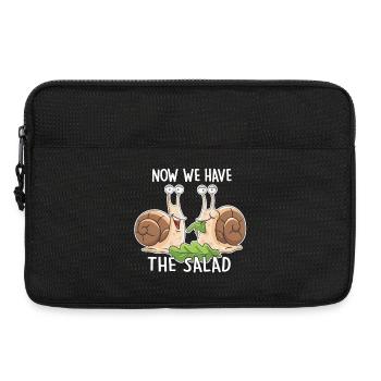 Maintenant, nous avons la salade – Des escargots drôles - Sacoche pour ordinateur portable 13 pouces - noir - Devant