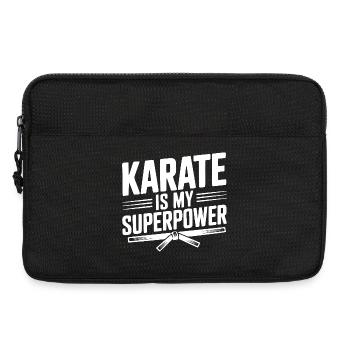 Le karaté est mon super-pouvoir - Sacoche pour ordinateur portable 13 pouces - noir - Devant