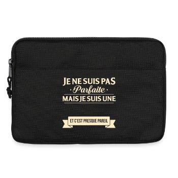 Je Ne Suis Pas Parfaite Mais Je Suis Une Et C E... - Sacoche pour ordinateur portable 13 pouces - noir - Devant