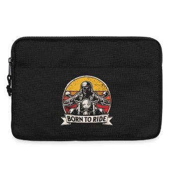 Né pour monter | Moto rétro | Style motard - Sacoche pour ordinateur portable 13 pouces - noir - Devant