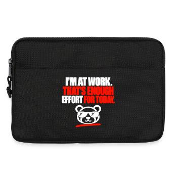 Arbeit ist schon genug Mühe - Laptoptasche 13" - Schwarz - Vorne