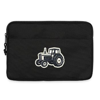 Traktor Linienzeichnung Vintage - Laptoptasche 13" - Schwarz - Vorne