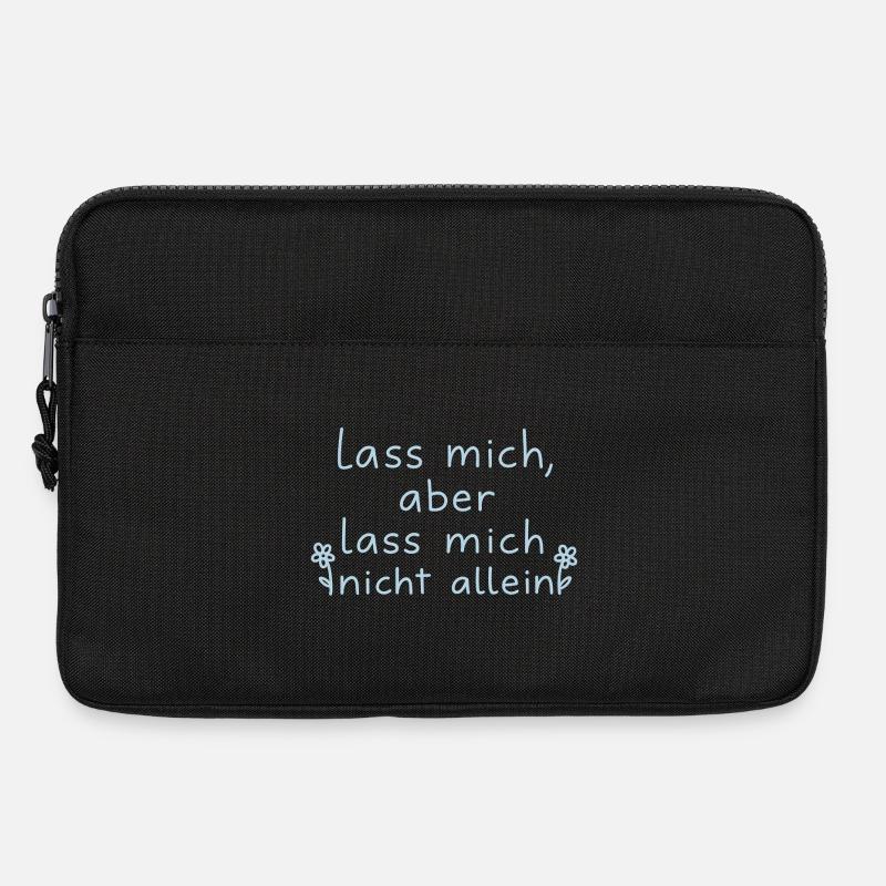 Leave me, but don't leave me alone light blue - Laptop bag 13" - black