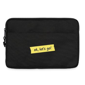 Ok, allons-y ! Conception du ruban jaune - Sacoche pour ordinateur portable 13 pouces - noir - Devant