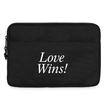 NOUVEAU -- L’amour gagne ! - Sacoche pour ordinateur portable 13 pouces - noir - Devant