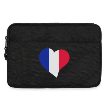 Französisch Herz - Laptoptasche 13" - Schwarz - Vorne