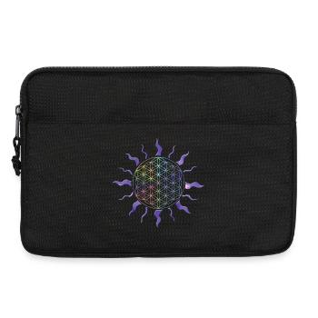 Flower of Life Sun Mandala Rainbow - Laptop bag 13" - black - Front