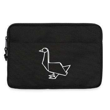 Oie | Canard | Origami - Sacoche pour ordinateur portable 13 pouces - noir - Devant
