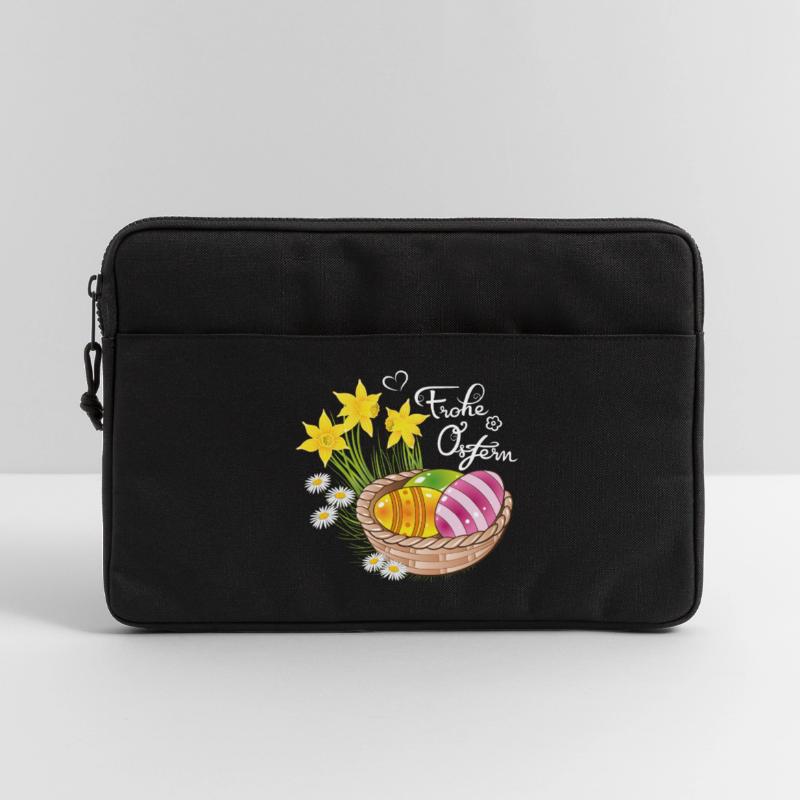 Happy Easter Easter basket Easter eggs Easter flowers eggs Laptop bag 13"