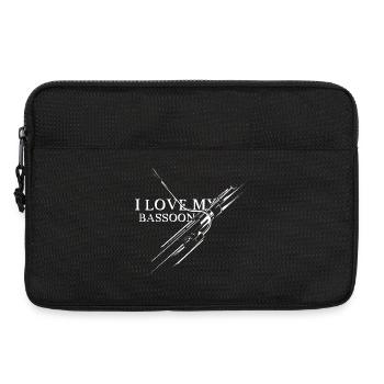 Fagott Liebe Musik Symbol Orchester Illustration - Laptoptasche 13" - Schwarz - Vorne