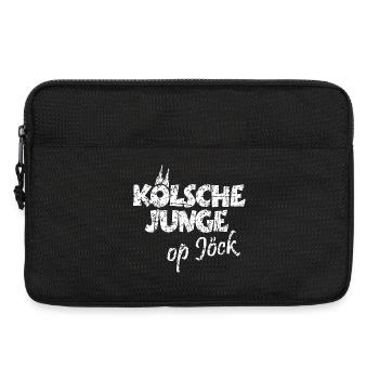 Kölsche Junge Op Jöck Kölsch Köln - Laptoptasche 13" - Schwarz - Vorne