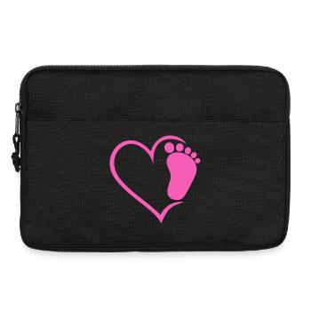 Empreinte de bébé - Sacoche pour ordinateur portable 13 pouces - noir - Devant