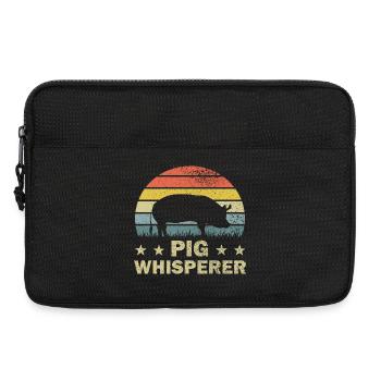 Porc porcin - Sacoche pour ordinateur portable 13 pouces - noir - Devant